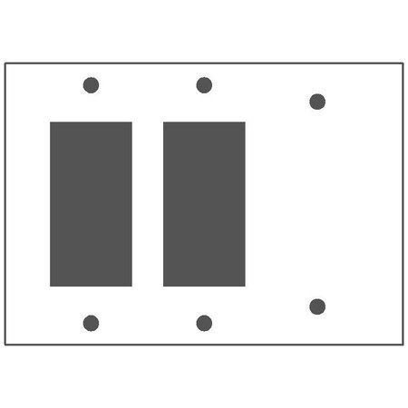 Mulberry Wallplates 3G 302SS 2 BLOCK/BLANK 93343